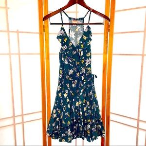 Faux Wrap Floral Dress